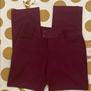 NWOT Calvin Klein sz10 Deep Maroon Trousers
